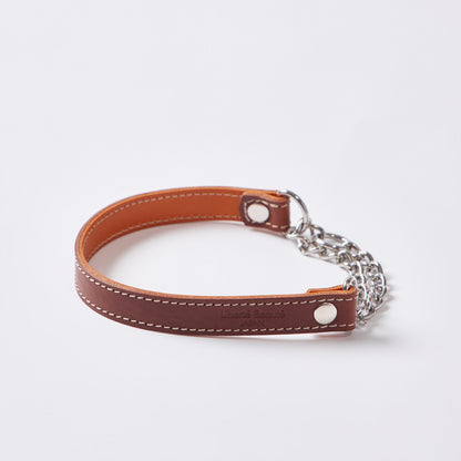 Classic Leather ハーフチョーク Mサイズ｜植物タンニンなめし本革の犬用首輪 - Liberté Beauté