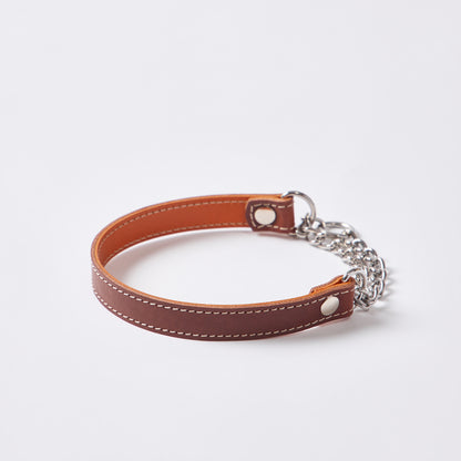 Classic Leather ハーフチョーク Mサイズ｜植物タンニンなめし本革の犬用首輪 - Liberté Beauté